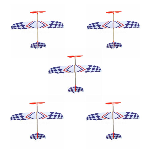 5X Elastic Rubber Band Powered DIY Foam Plane Model Kit Aircraft Educational Toy