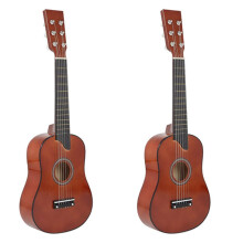 2Stück 25 Zoll  Kleine Gitarre Basswood 6 Saiten Akustikgitarre mit Pick Saiten für Anfänger Kinder Kinder Geschenk