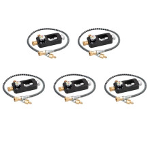5X Scuba Diving Tanks Refill Adapter Set Oxygen Cylinder Adapter Outdoor Diving Accessory with Pressure Meter Hose