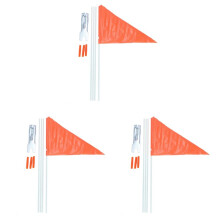 3X Safety Flag with Pole,6 Foot Adjustable High Visibility Bike Flag, Brightly Colored Waterproof Safety Flag for Kids