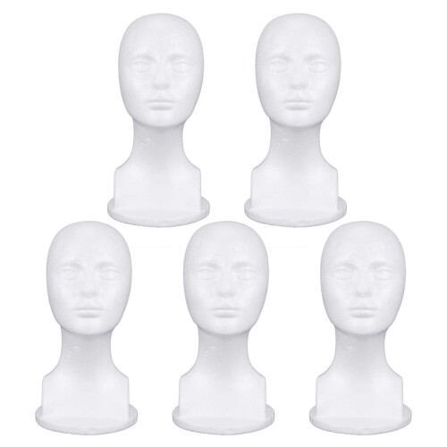 5X  Mannequin Foam  Model Glasses Hat Wig Display Stand