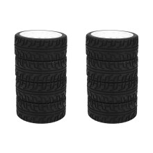 8 Sztuk 1/8 RC Samochodów Gumowe Opony Plastikowe KołA dla ZespołU Redcat Losi VRX HPI HSP Hobao 1/8 Buggy/SamochóD Drogowy, BiałY