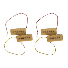 4x Alnico V Alnico 5 Single Spule Seifen Stange P90 Neck Bridge Pickup 50 / 52mm Metall Geflochtene Wire