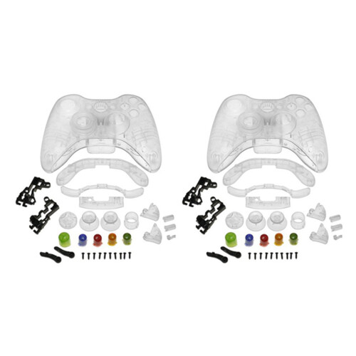 2X Crystal Shell Compatible with   360 Wireless Controller , Clear