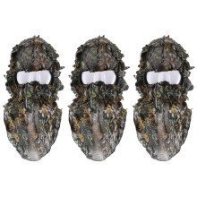 3X Cagoule de Masque de Visage 3D Feuillu de Chasse de Camouflage Chapeau Camo de Coiffures de Pêche de Chasse Extérieur