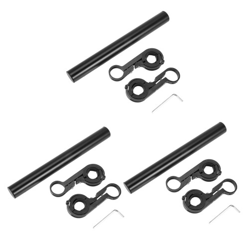 3X Handlebar Extension Mount Bicycle Bike Handle Bar Bracket Extender Holder（Black） 1