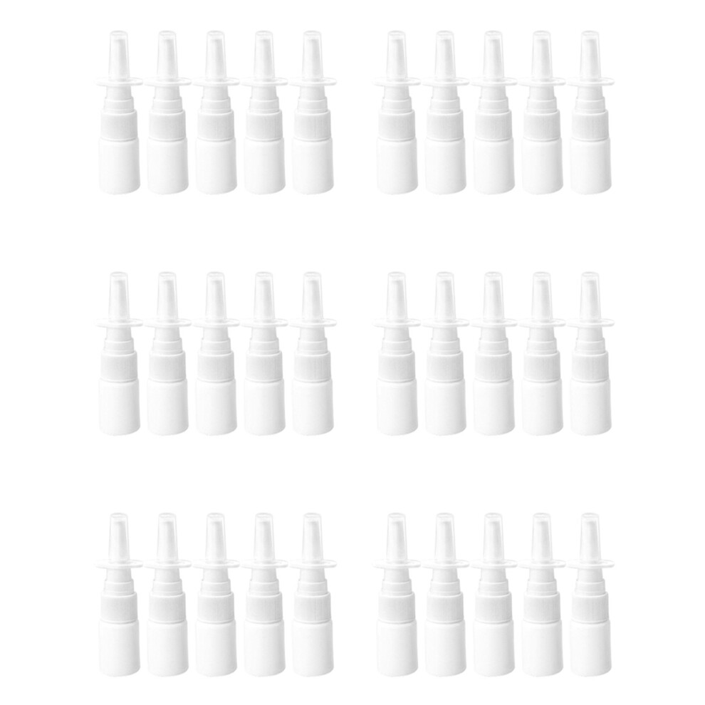 Tlily 30Pcs 10Ml Spray Bottle Refillable Plastic Mist Nose Nasal Sprayer