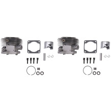 2X Kit de Cylindre de Moteur 4 Boulons 32Cc pour Moteur Rovan Cy pour 1/5 Hpi Rv Baja 5B 5T 5Sc Losi Rc