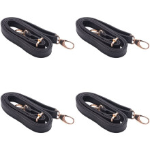 4X DIY Replacement Leather Bag Shoulder Strap Handle Body Adjustable 140 X 2cm, Black