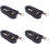 4X DIY Replacement Leather Bag Shoulder Strap Handle  Body Adjustable 140 X 2cm, Black 1