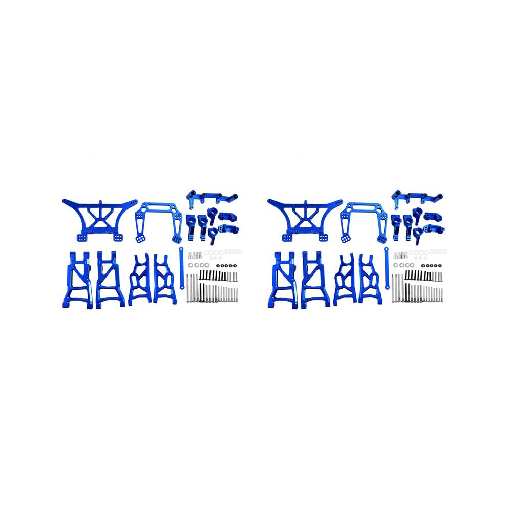 2Set Upgrade Aluminum Alloy Chassis Arm C Rear Stub Axle Parts Kit For 1/10 2Wd Slash Rustler Stampede,1 6031891317940