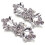 3 Par Rhinestone Crystal BröLlopsbröLlop Diamante Crystal SkokläMmor 2
