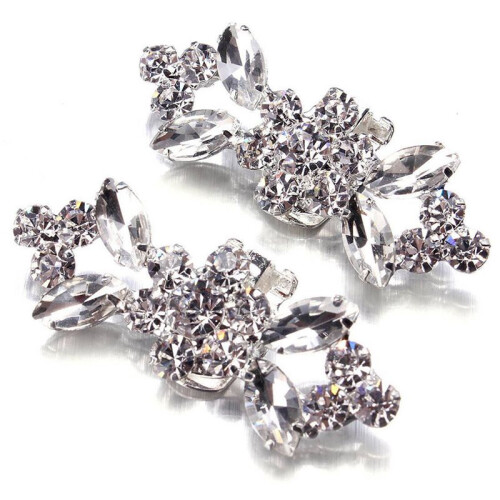 3 Par Rhinestone Crystal BröLlopsbröLlop Diamante Crystal SkokläMmor 1