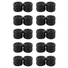 40 Stuecke 1/10 Gummi Reifen Rc Renn Wagen Reifen Auf Renn Rad Felge Fit fuer Hsp Hpi 9068-6081 Rc Auto Teil