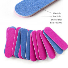 200Pcs Nail Files Double Color Wooden Buffer Sanding 180/240 Disposable Manicure Tools