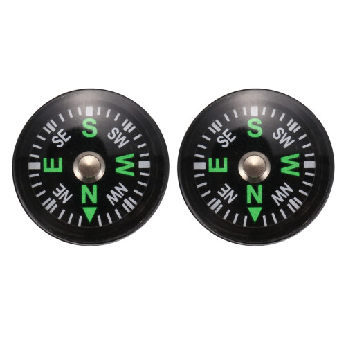 2X Oil Filled Button Compass - Ultra Compact 20mm -  SAS Survival Bushcraft