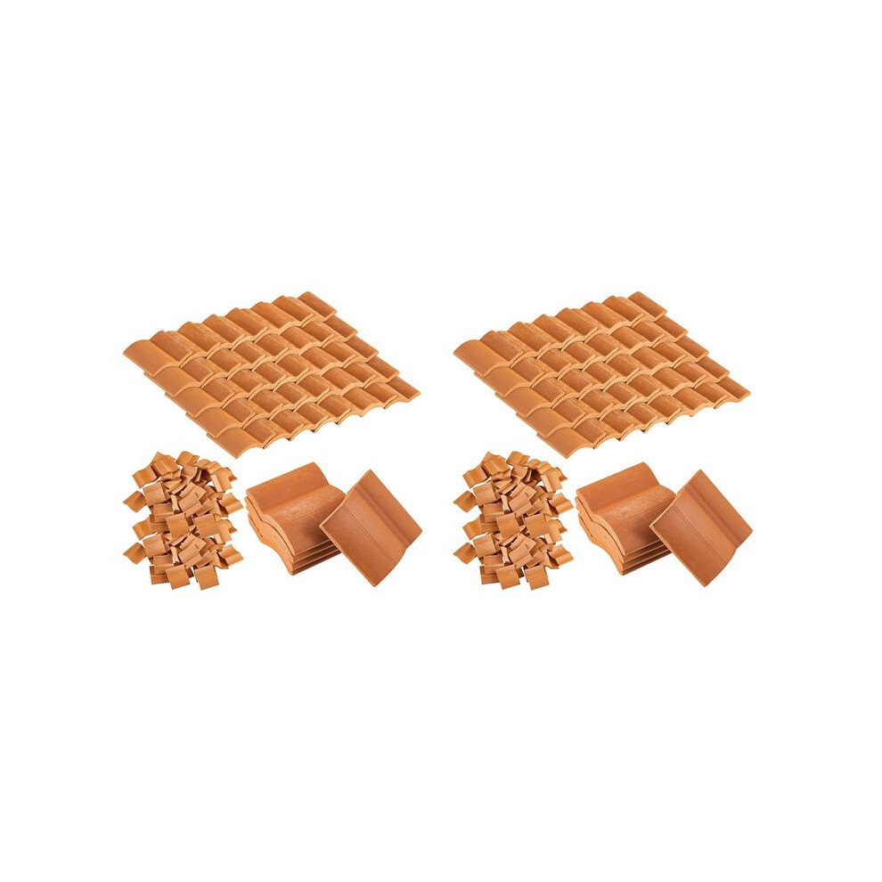 400Pcs Roof Tiles Building Set Miniature Tiles Dollhouse Shingles Fake Tile Landscape Kitchen Garden Accessories 6033639863177