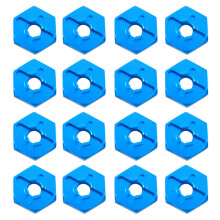 16Pcs Hexagonal Combiner Wheel Rim Hex 7mm Upgrade 12mm Metal Adapter for 1/18 A949 A959 A979 K929 1/10 Tires