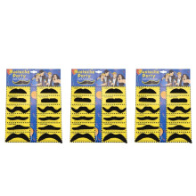36 Pack Self Adhesive Assorted Fake Moustache / Mustache Set Fancy Dress Party Birthday Stylish