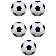 5X Bolas de Futebol de Treinamento Profissional Tamanho 5 Couro PU Preto Branco Bolas de Futebol de Futebol Bolas de Treinamento para de Gol