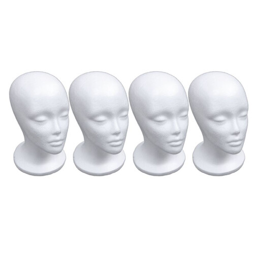 10X Female Foam Mannequin  Model Hat Wig Display Stand Rack White