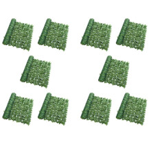 10X Zaun mit KüNstlichen Pflanzen, GrüNe BläTter, Zaunpaneele, Sichtschutz, für die Dekoration Von Haus, Garten, Hof, Wanddekoration im Freien