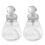 2X Empty Nail Polish Makeup Remover Pump Dispenser Glass Push Down Press Bottle 1