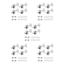 20Pcs Guitar Tuning Pegs Electric Bass Tuner Peg Guitar Open Gear Tuning Pegs Machine Heads Silver