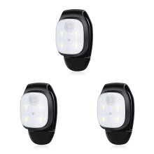 3X Outdoor Night Clip Running Lights Reflective USB Rechargeable LED Light Running Gear Safety Light Running