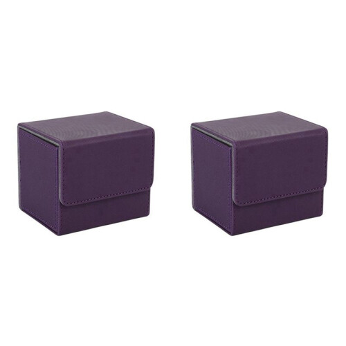 2X Card Box Side-Loading Card Box Deck Case for  Yugioh Card Binder Holder 100+,