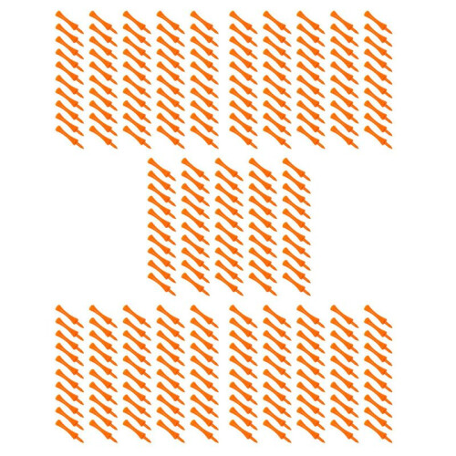 250Pcs 70Mm  Castle  Tees (Orange)