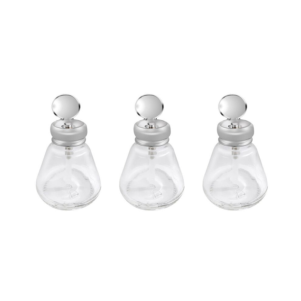 Tlily 3X Empty Nail Polish Makeup Remover Pump Dispenser Glass Push Down Press Bottle