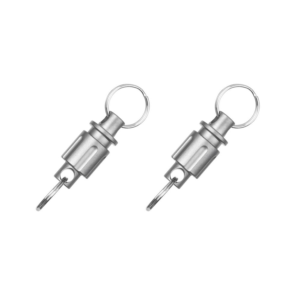 2X Titanium Quick Release Keychain, Detachable Double-End Swivel Key Chain Connector Kit Heavy Duty Car Key Clip 4713552222641