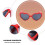 Gafas de  Forma de Corazon para Fiesta de Disfraces - Rojo 6