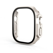 Starlight Case with Tempered Glass Screen Protector for Apple Watch Ultra 49mm, Precise SnapOn Fit