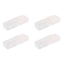 4 Pcs Travel Double Storage Box Men Shaver Case Accessories Holder Storage Travel Plastic Case