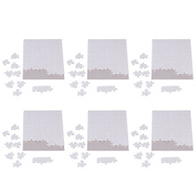 6er Pack Weiße leere Puzzle 63 Stück 13x18cm DIY Sublimations-Bastelsets