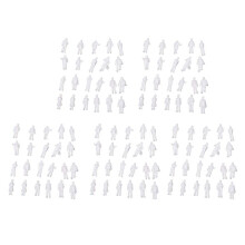 500Pcs HO Scale 1:100 White Model People Unpainted Train Figures