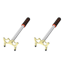 2X Retractable Billiards Cue Stick Bridge with Removable Brass Bridge , Billiards Pool Cue Accessory,Low Bridge