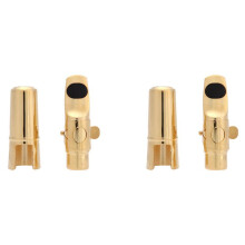 2X Jazz Soprano Saxophone 5C Metal Mouthpiece +Pads Cushions +Cap Buckle with Gold Plating