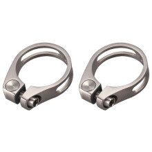 2X Zadelpenklem van Titaniumlegering 31,8 mm Fietszadelbuisklem Holle Zadelbuisklem voor 27,2 mm Zitbuis