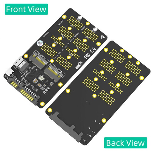2 em 1 Combo M.2(NGFF) NVMe SSD/-Bus SSD para SFF-8654 e Adaptador 1