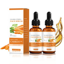 Carrot Seed Facial Serum with Collagen and Vitamin E, AntiWrinkle Hydrating Face and Hair Oil, 30ml 2Pack