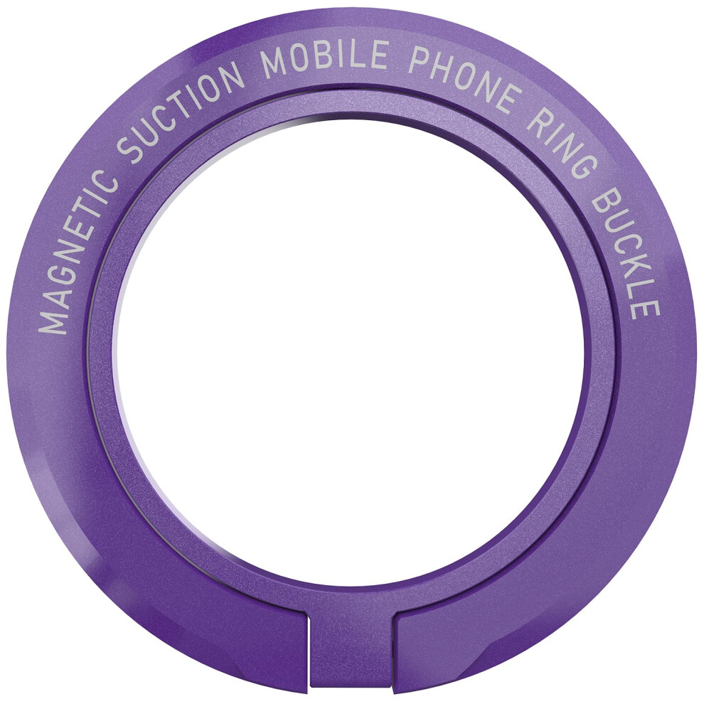 Removable Ring Holder With Magnetic Lock Foldable Kickstand Phone Grip Compatible With Magsafe In Dark/Purple 9092120527896