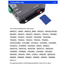 H807SA 8-Port RGB LED Strip Light Controller Supports Artnet Resolume WS2811 WS2812 Pixels LED Lighting Control EU Plug