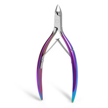 Professional Stainless Steel Cuticle Nippers and Trimmer Set with Precision Blade, Iridescent Finish