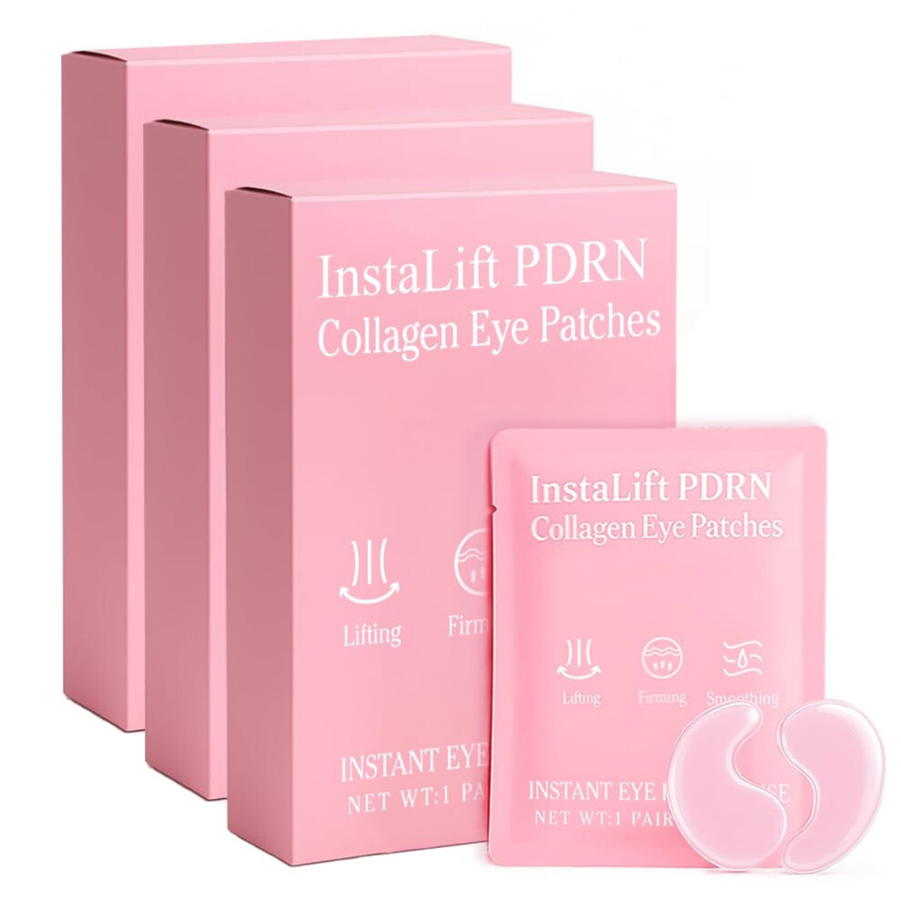 Dark Under Eye Patches With Collagen And Niacinamide For Circles, Puffiness, Fine Lines, 16 Pairs