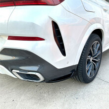 För X6 G06 M Sport 2019-2022 Bakre Bumper Canards Spoiler Splitter Diffuser Protector Cover Accessories, ABS Svart