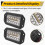 2Pcs 12V 6 Inch Flush Mount Work Light 26 LED Super Bright Spotlight Car Headlights 4