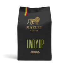 (1kg Whole Beans) Lively Up Organic Espresso - Strong Dark Roast - Marley Coffee - Beans & Ground